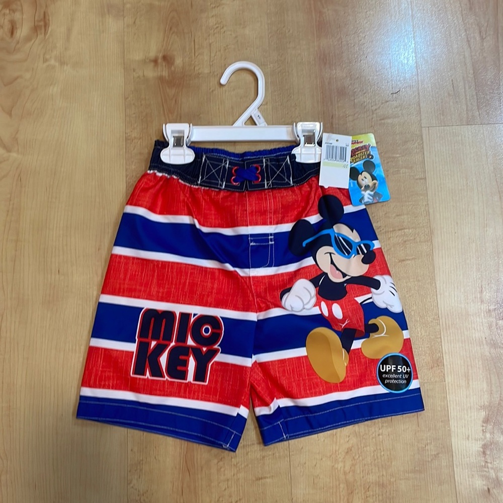 Mickey toddler boys swim shorts. NWT